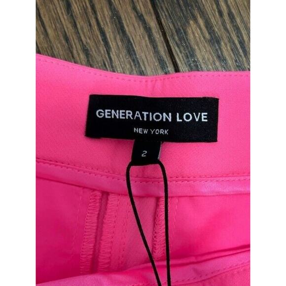Generation Love Lucca Crepe Pants Fit & Flare Trousers Ultra Pink Size 2 NEW‎ - Picture 8 of 11
